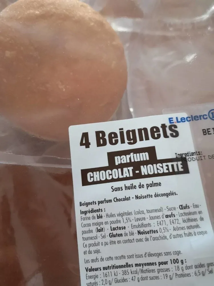 Beignet parfum chocolat noisette