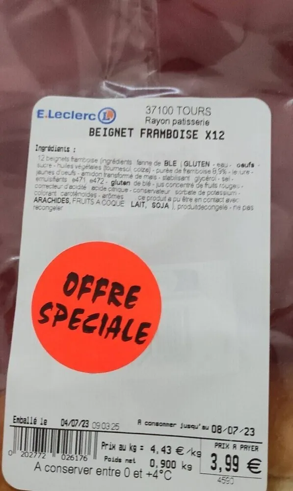 Beignet à la framboise