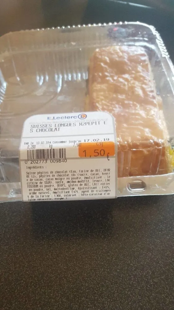 Suisses longues x2 pépites chocolat