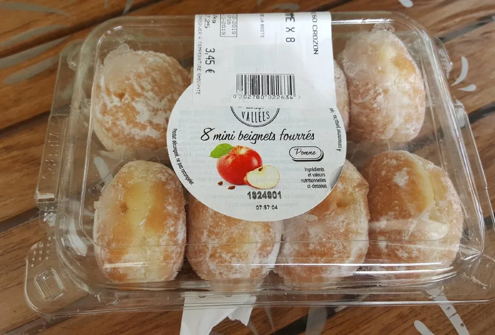 8 mini beignets fourrés pomme