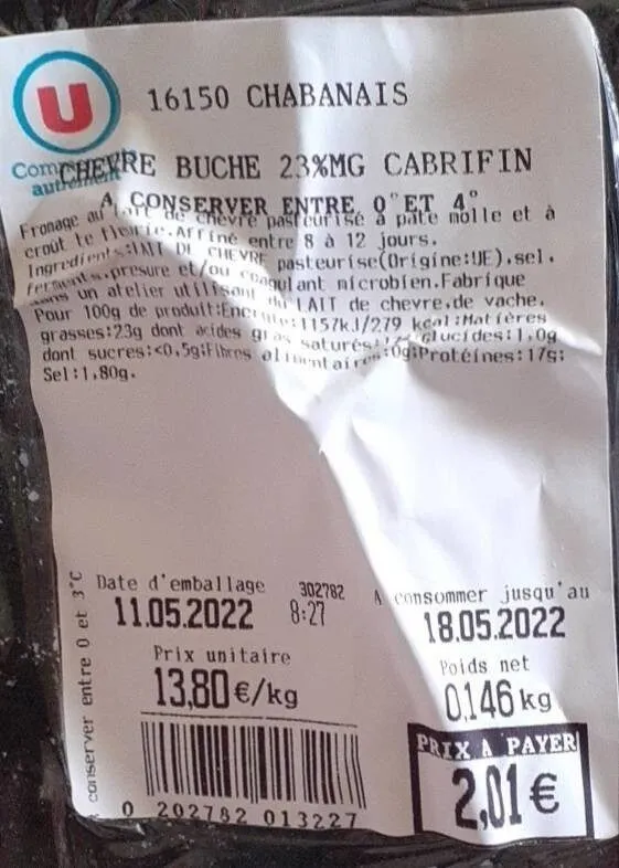 Chèvre bûche cabrifin