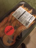 Crevettes roses cuites sauvages