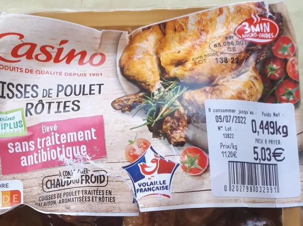 Cuisses de poulet rôties