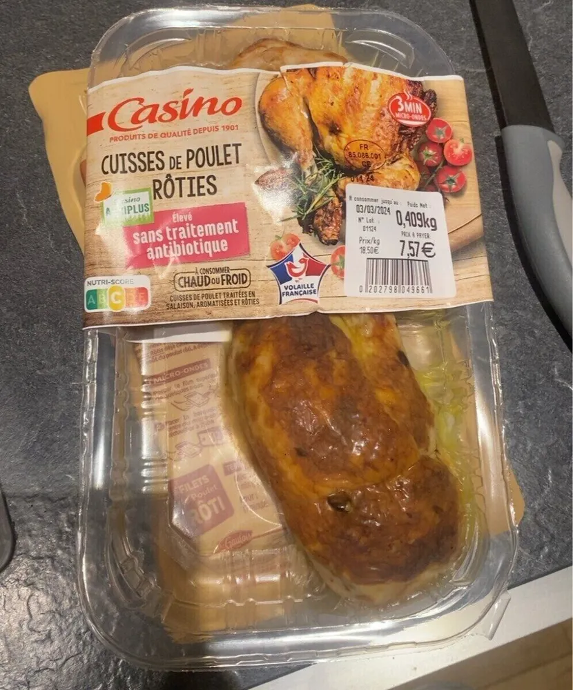 Cuisses de poulet rôties