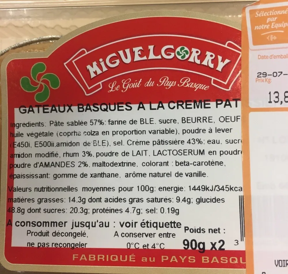 Gateaux basques