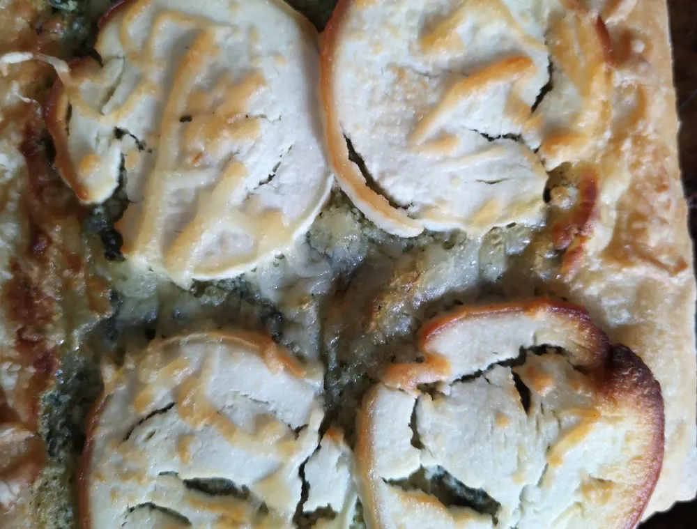 Tartine chèvre épinard
