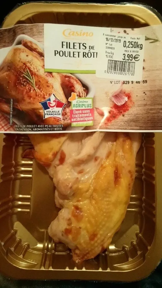 Filets de poulet rôtis