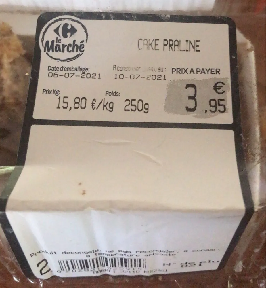 Cake praliné