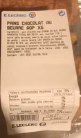 Pain au chocolat au beurre AOP
