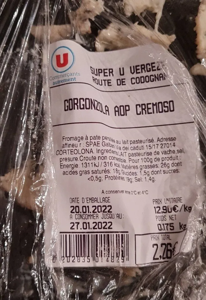 Gorgonzola AOP cremoso