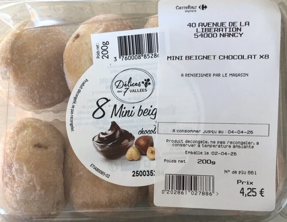 8 Mini Beignet Chocolat