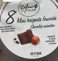 8 minis beignets fourres chocolats noisettes