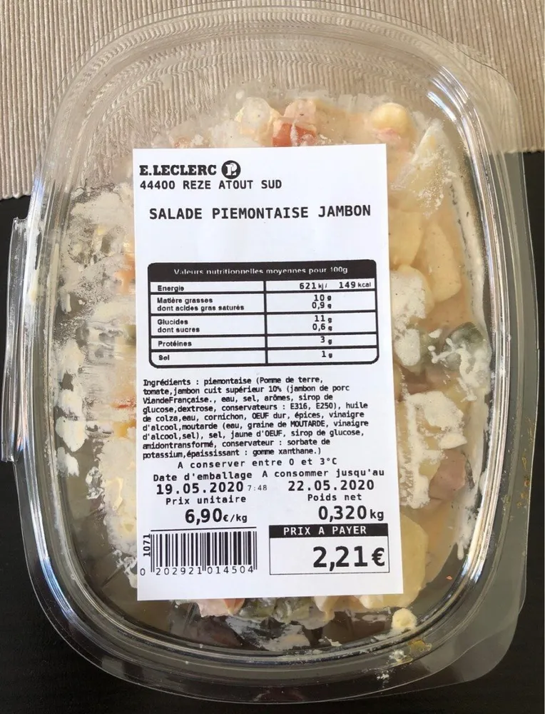 SALADE PIEMONTAISE JAMBON