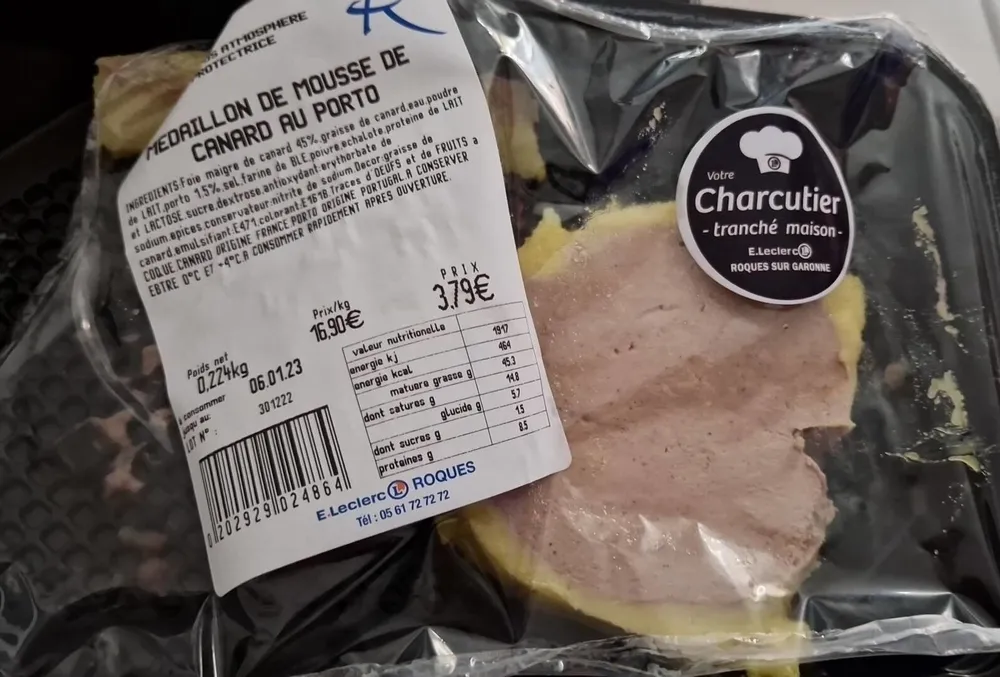 Médaillon de mousse de canard au porto