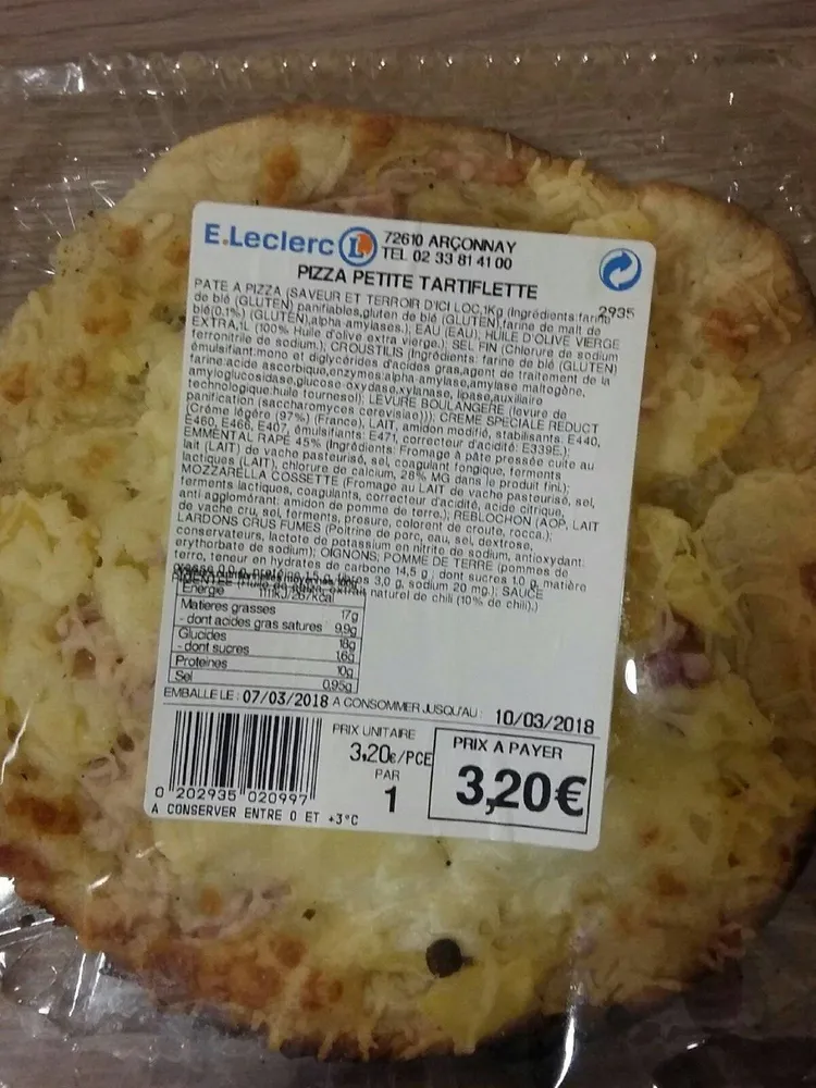 Pizza petite tartiflette
