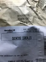 Baguette Duchesse cereales