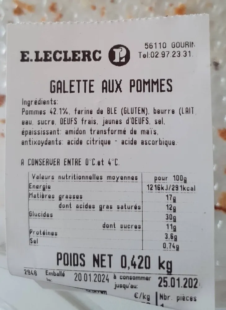 Galette aux pommes