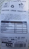 Saucisse longue persillée