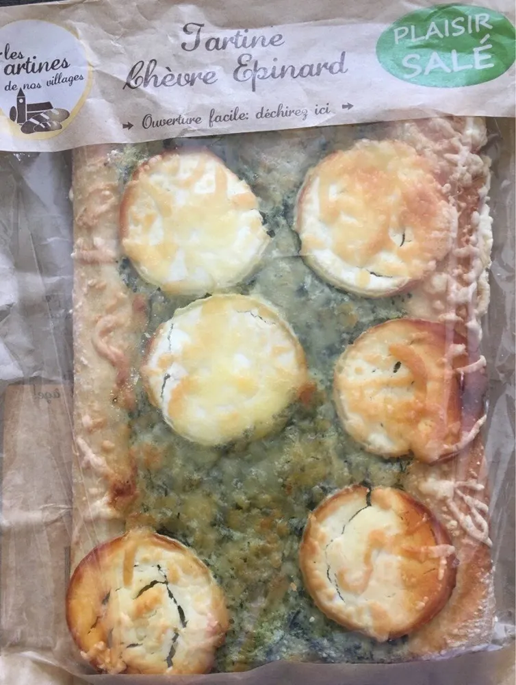 Tartine chèvre épinards