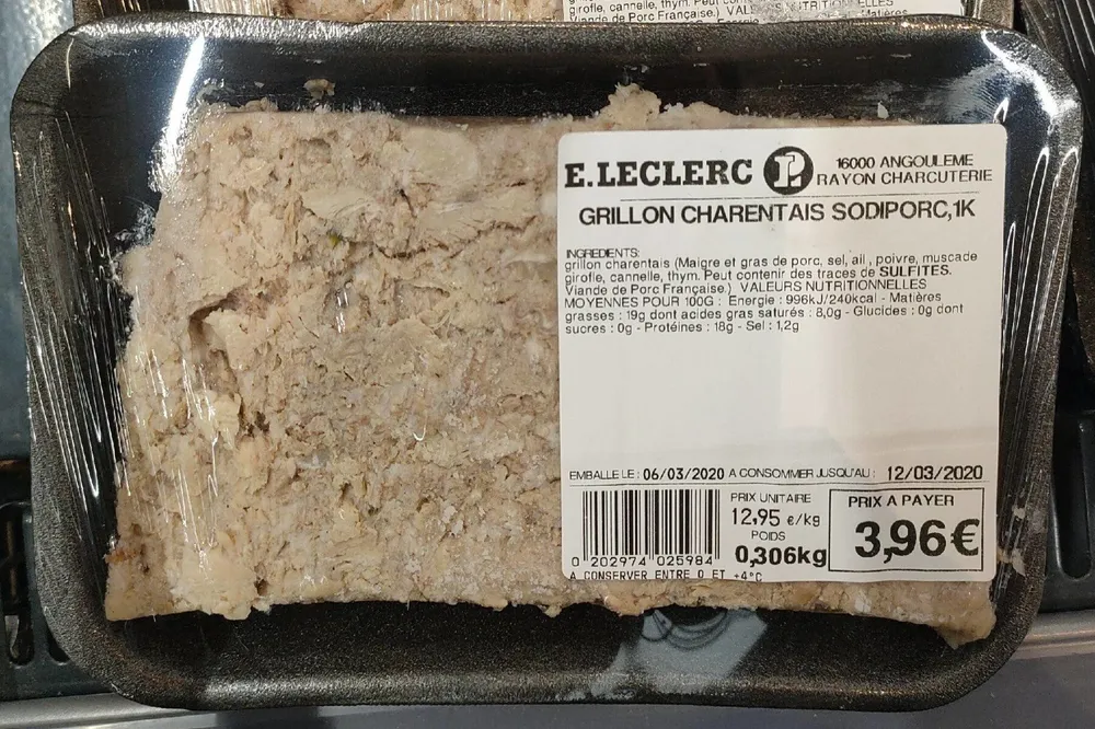 Grillon charentais sodiporc