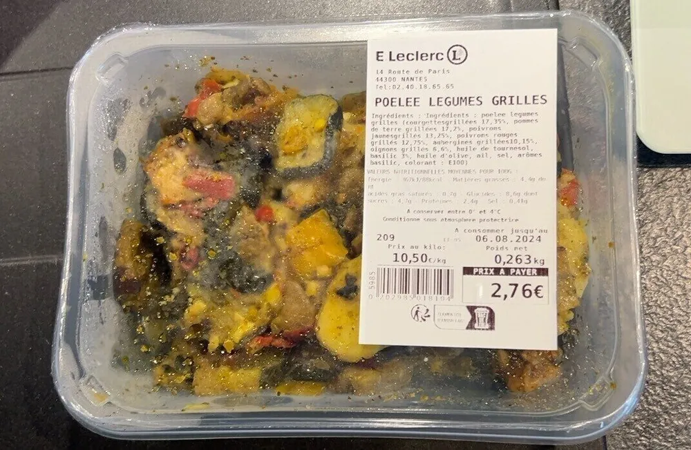 Poêlée légumes grillés Leclerc paridis