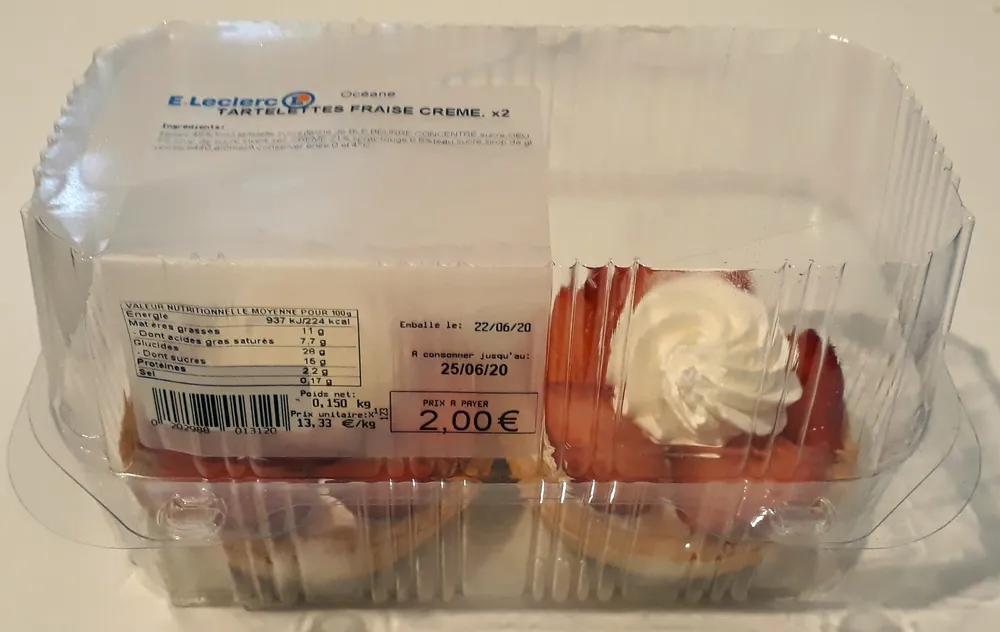 Tartelettes fraise crème