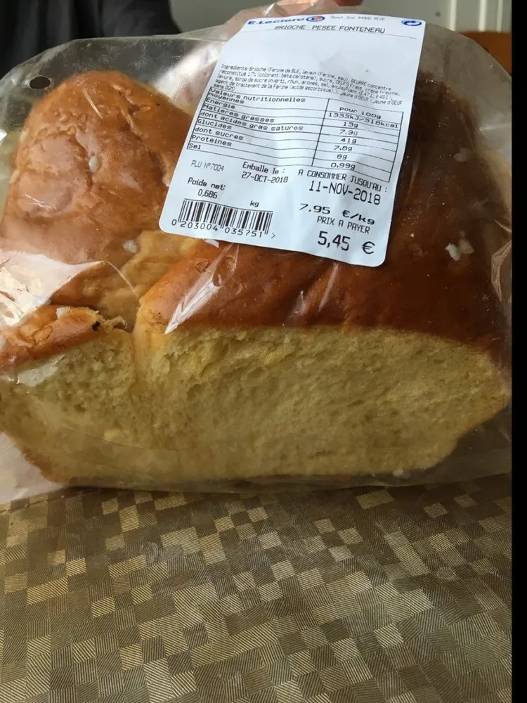 Brioche pesée Fonteneau