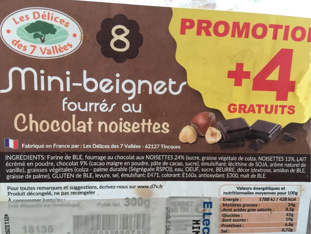 Mini beignets fourrés au chocolat noisette