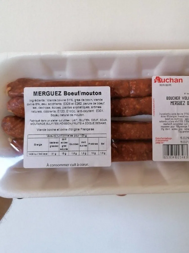 Merguez Boeuf/mouton