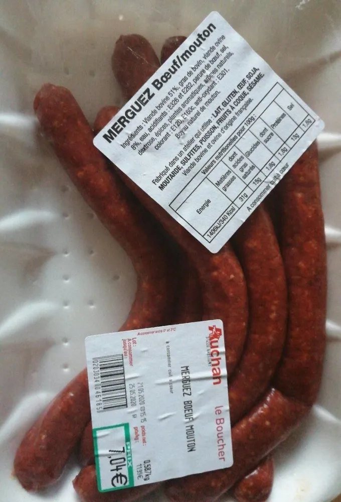Merguez bœuf mouton
