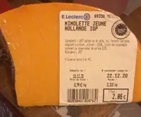 Mimolette jeune hollande igp