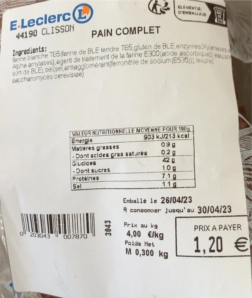 Pain complet