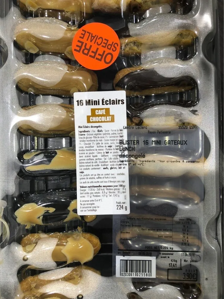 16 mini eclairs