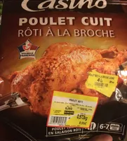 Poulet cuit roti à la broche