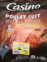 Poulet cuit rôti à la broche