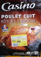 Poulet cuit rôti à la broche