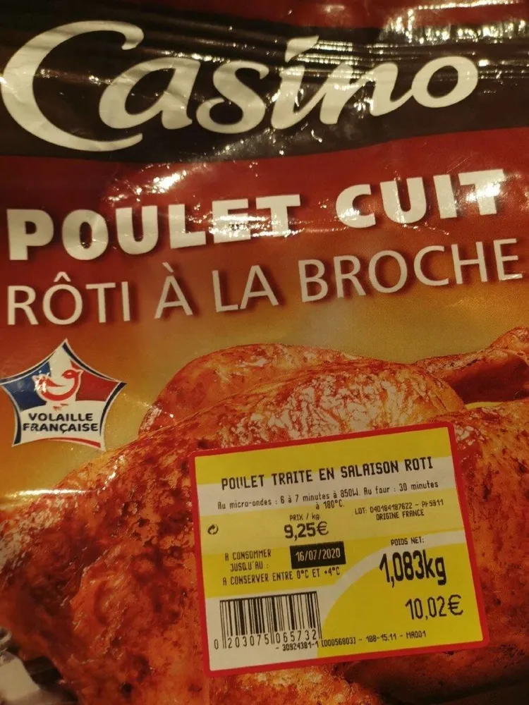 Poulet rôti à la broche