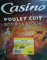 Poulet cuit rôti à la broche