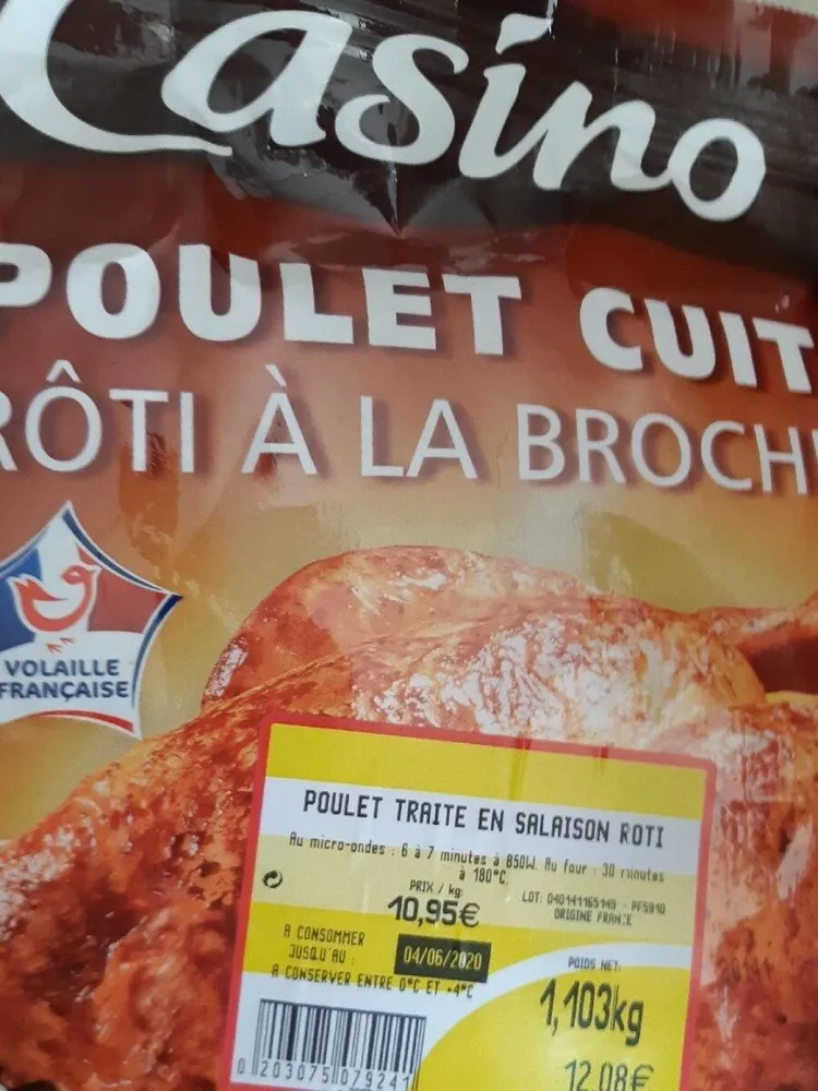 Poulet cuit