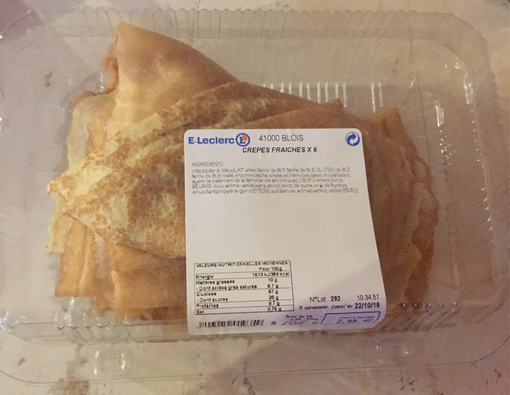 Crepes fraiches x6