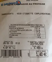 Pavé campagne fromage