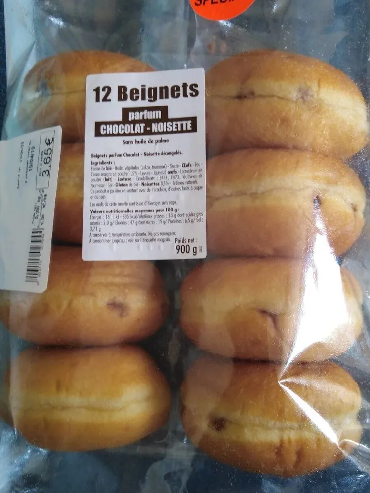 12 beignets parfum chocolat-noisette