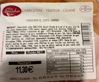 Choucroute cuite garnie