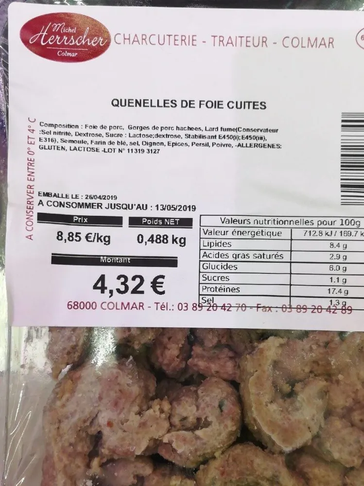 Quenelles de foie cuites