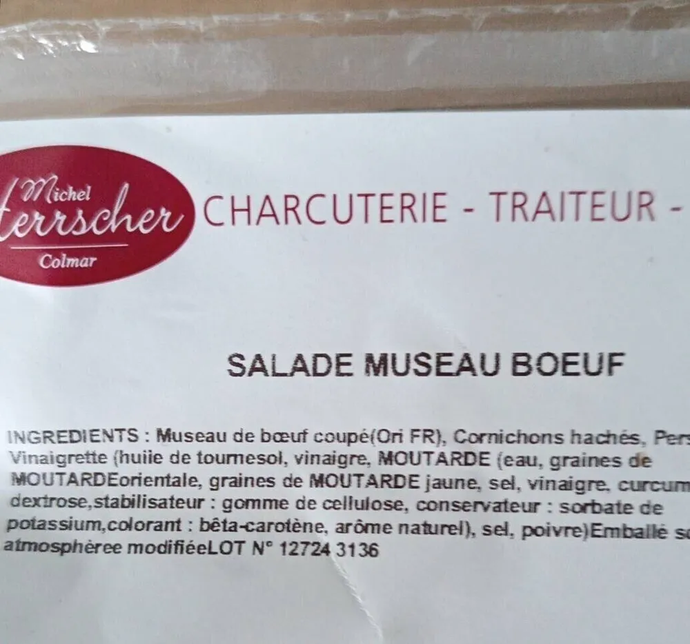 Salade museau de boeuf