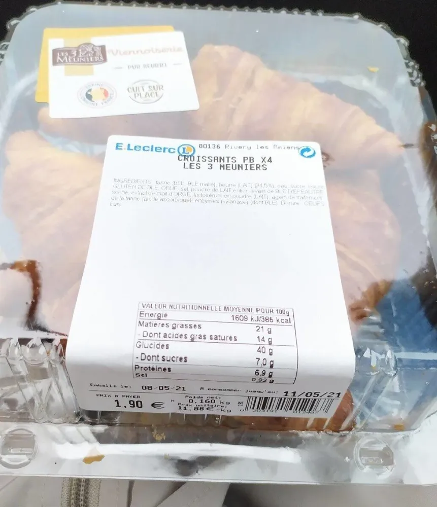 Croissants PB x4