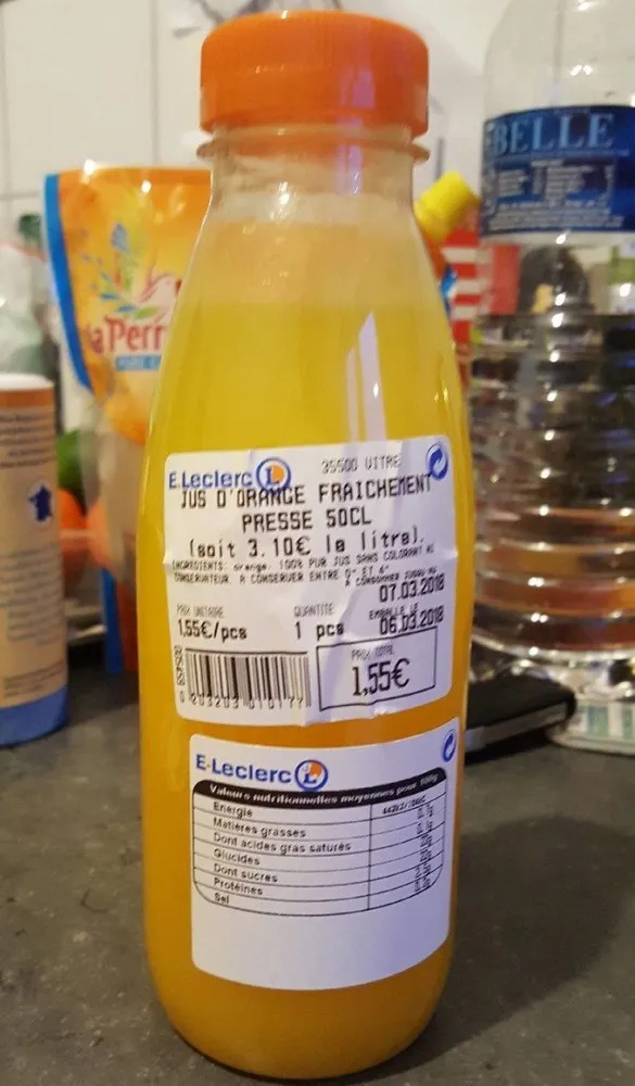 Jus d'orange pressée