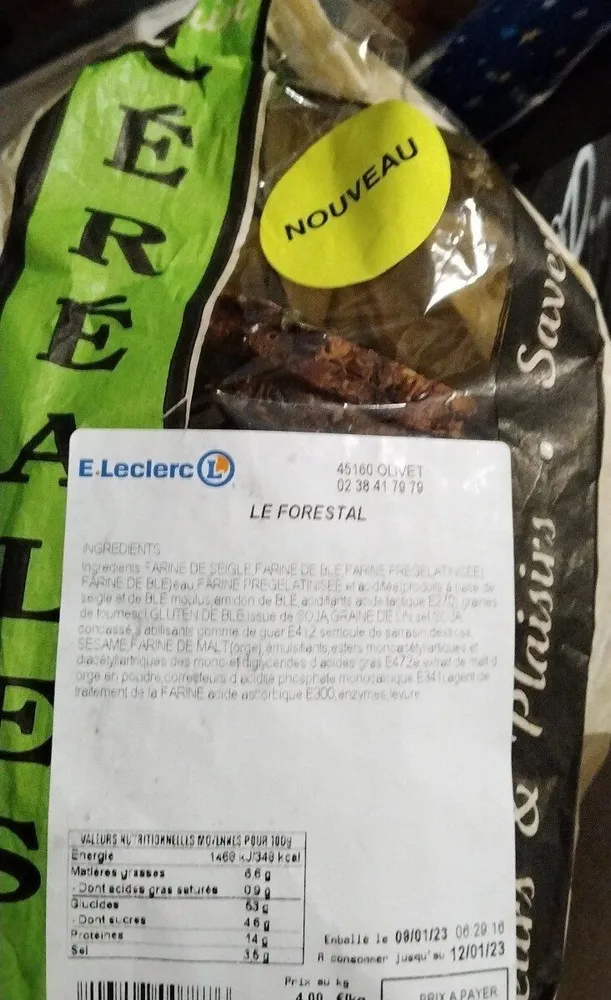 Pain le forestal leclerc