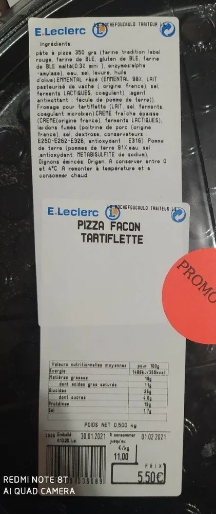 Pizza façon tartiflette