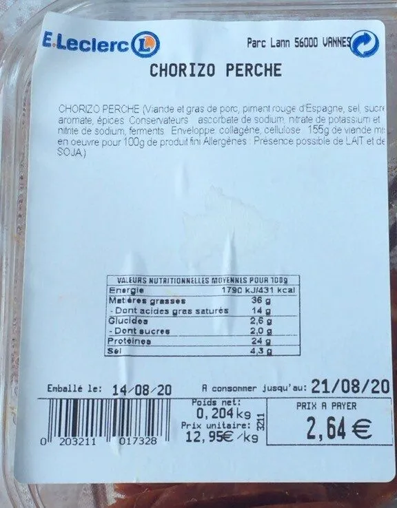 Chorizo perche
